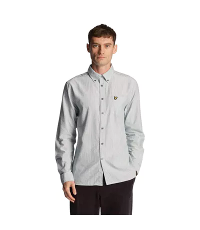 Chemise Motif Rayé Homme Vert Blanc Lyle & Scott