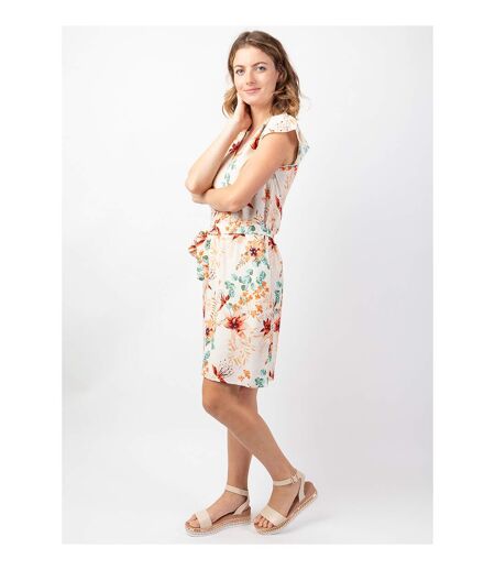 Robe fleurie courte Vera casual chic Coton Du Monde