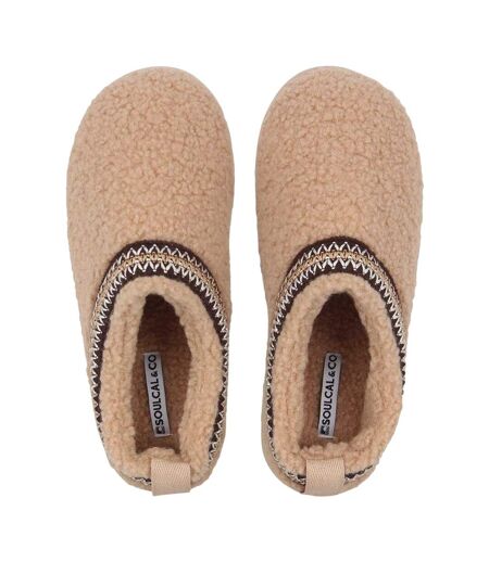 Chaussons Mules Femme Beige SoulCal