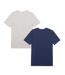 Lot De 2  T-shirts Motif/style Logo Homme Bleu Marron Clair Hurley-3