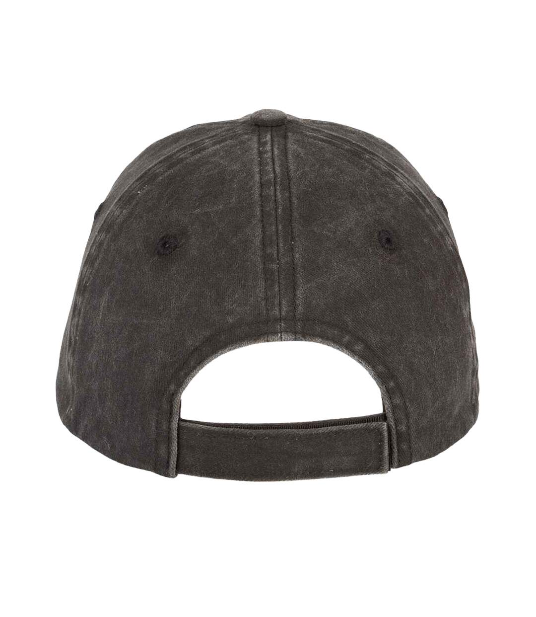 Unisex Adult Faded Washed Baseball Cap Black Native Spirit-2