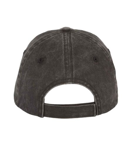 Unisex Adult Faded Washed Baseball Cap Black Native Spirit