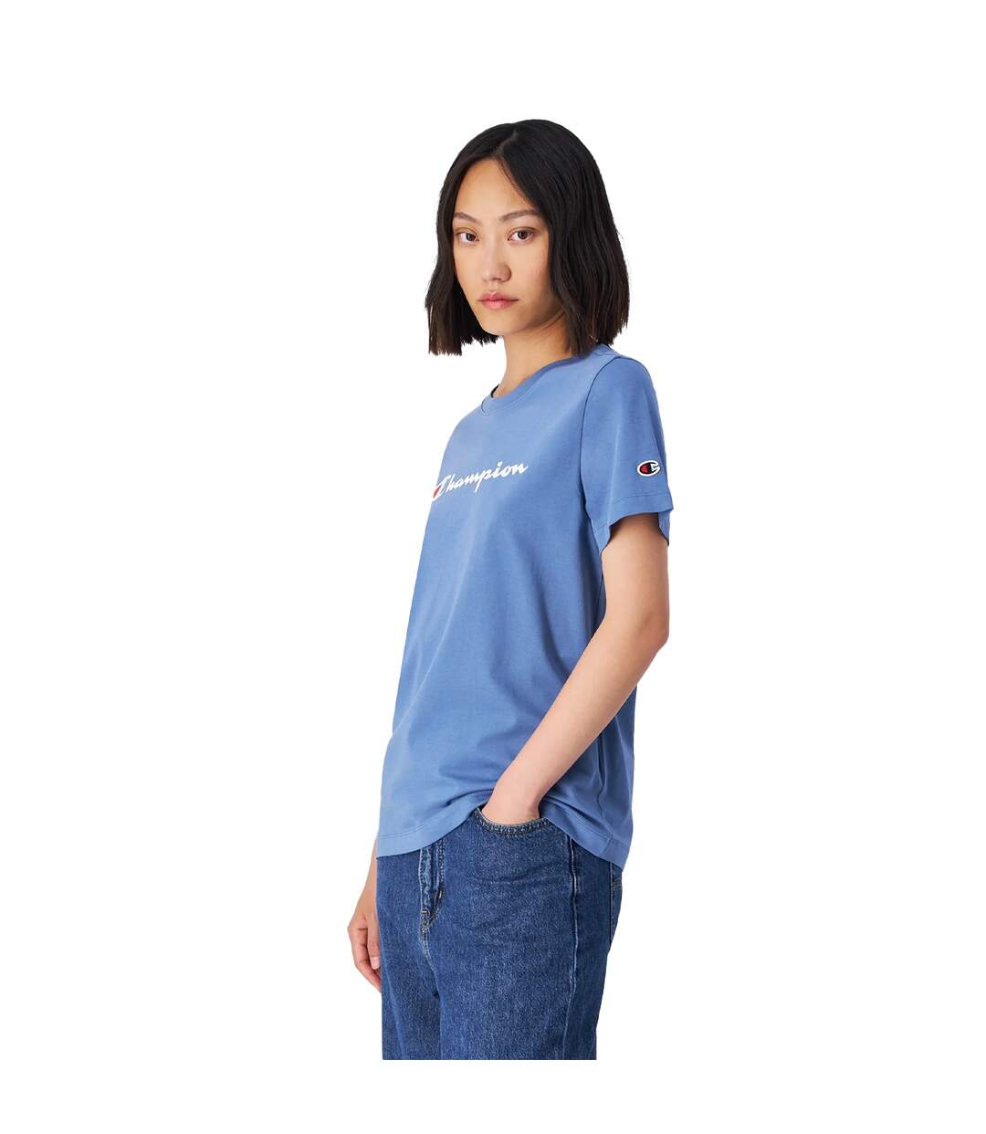 T-shirt Manches Courtes Femme Bleu Champion-1