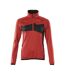 Womens/ladies Accelerate Fleece Jacket Traffic Red Black Mascot-1