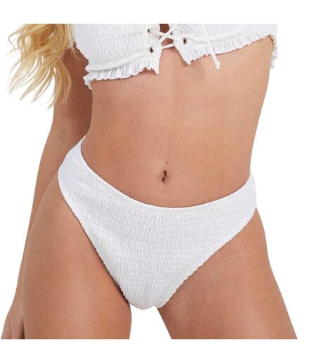 Bas De Maillot De Bain Motif/style Ruché Femme Blanc Brave Soul