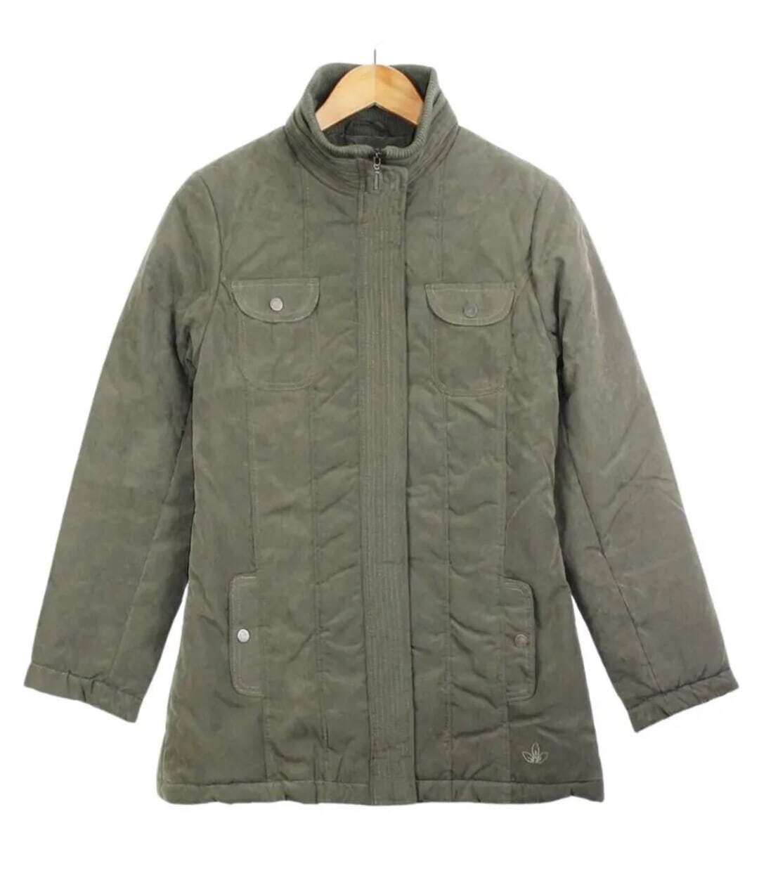 Veste Longue Femme Microfibre Kaki – Doublure Nylon Confort-2