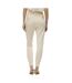 Pantalon beige marron femme meva-2