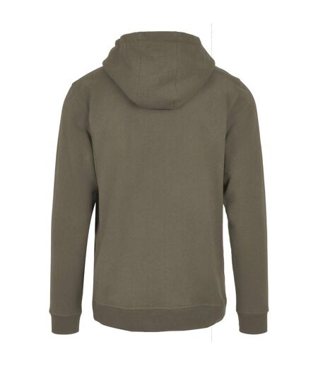 Build Your Brand Mens Basic Hoodie (Olive) - UTRW8025