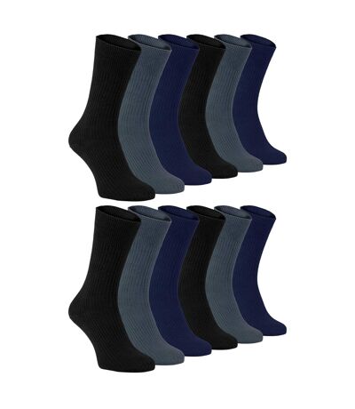 Mens Thin Soft 100% Cotton Non Elastic Dress Socks