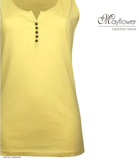 MAYFLOWER DACCA2 - Débardeur pour femme en coton bio : la fraîcheur d'un style écoresponsable