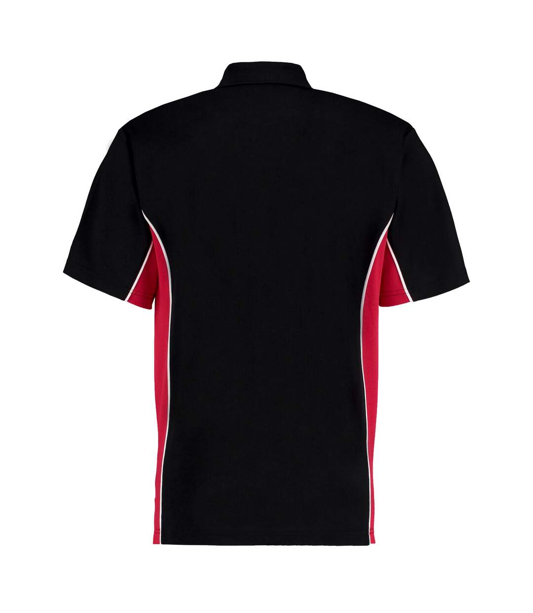 Mens track classic polo shirt black/red/white GAMEGEAR