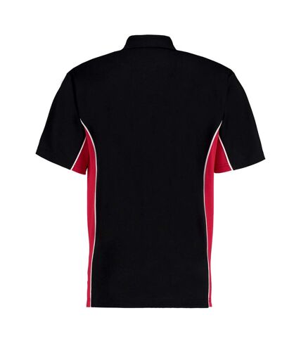 GAMEGEAR Mens Track Classic Polo Shirt (Black/Red/White)
