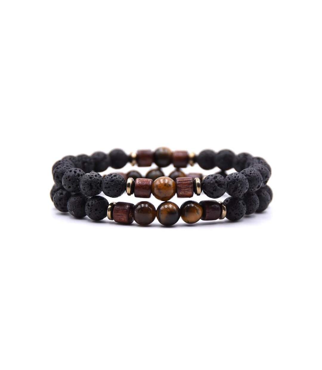 Bracelet Magma couple en oeil de tigre-1