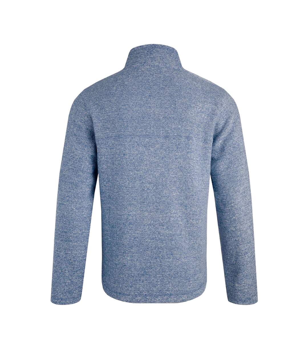 Mens Laramie Snow Marl Quarter Zip Fleece Mid Blue Weird Fish-2