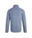 Mens Laramie Snow Marl Quarter Zip Fleece Mid Blue Weird Fish-2