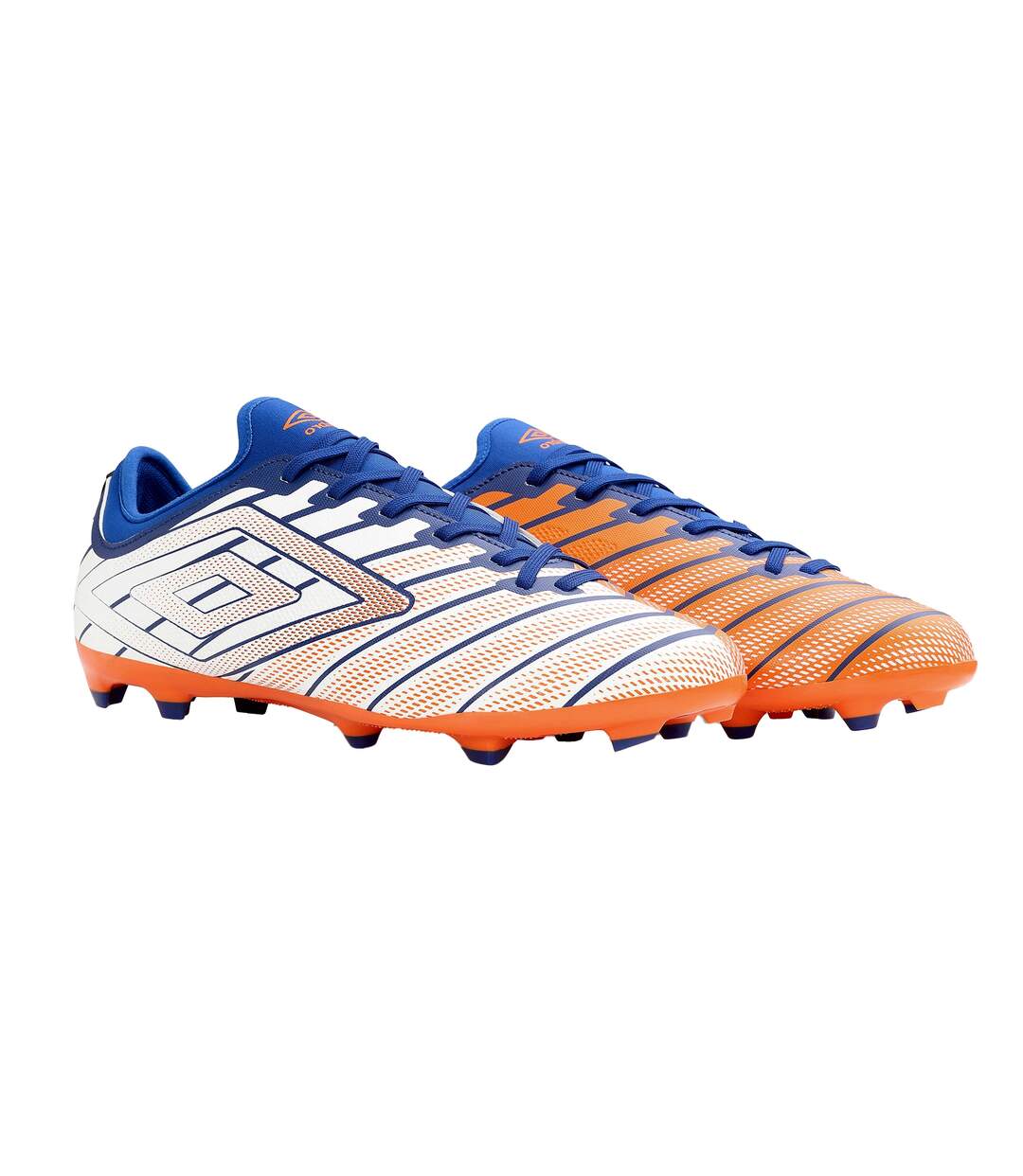 Unisex adult velocita elixir club football boots white/deep surf/vermillion orange Umbro-1