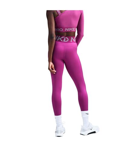 Womens/ladies Pro Sculpt Perforated Leggings Hot Fushia Nike