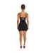 Robe Courte Sans Manches Motif/style Sculté Femme Noir Mars-3