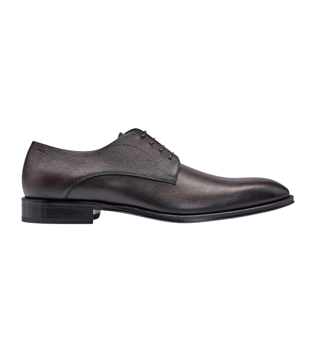 Mens Derrek Leather Formal Derby Shoes Dark Brown Boss-1