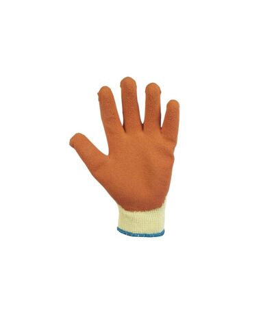Glenwear Latex Grip Gardening Gloves (Pack of 12) (Brown/Cream) (L)