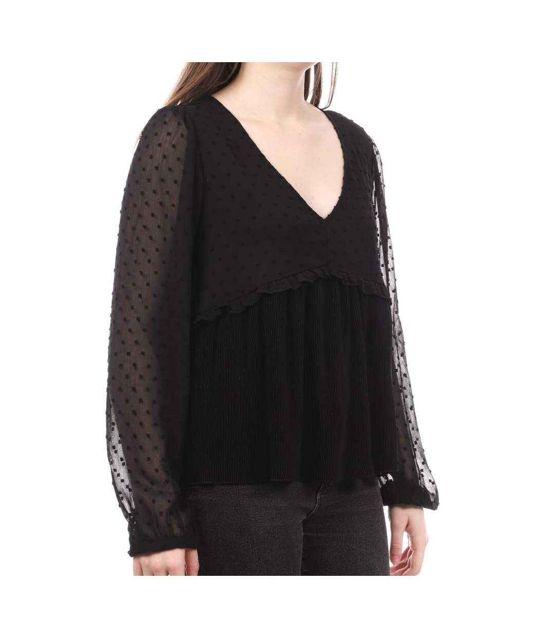 Blouse Noir Femme Teddy Smith Phylo - S-1