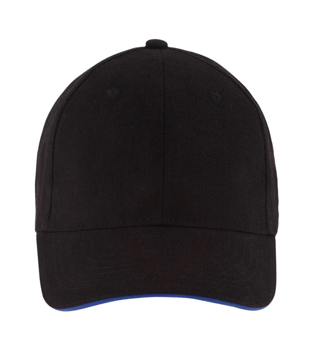 Casquette de baseball buffalo unisexe noir/bleu roi SOLS-3