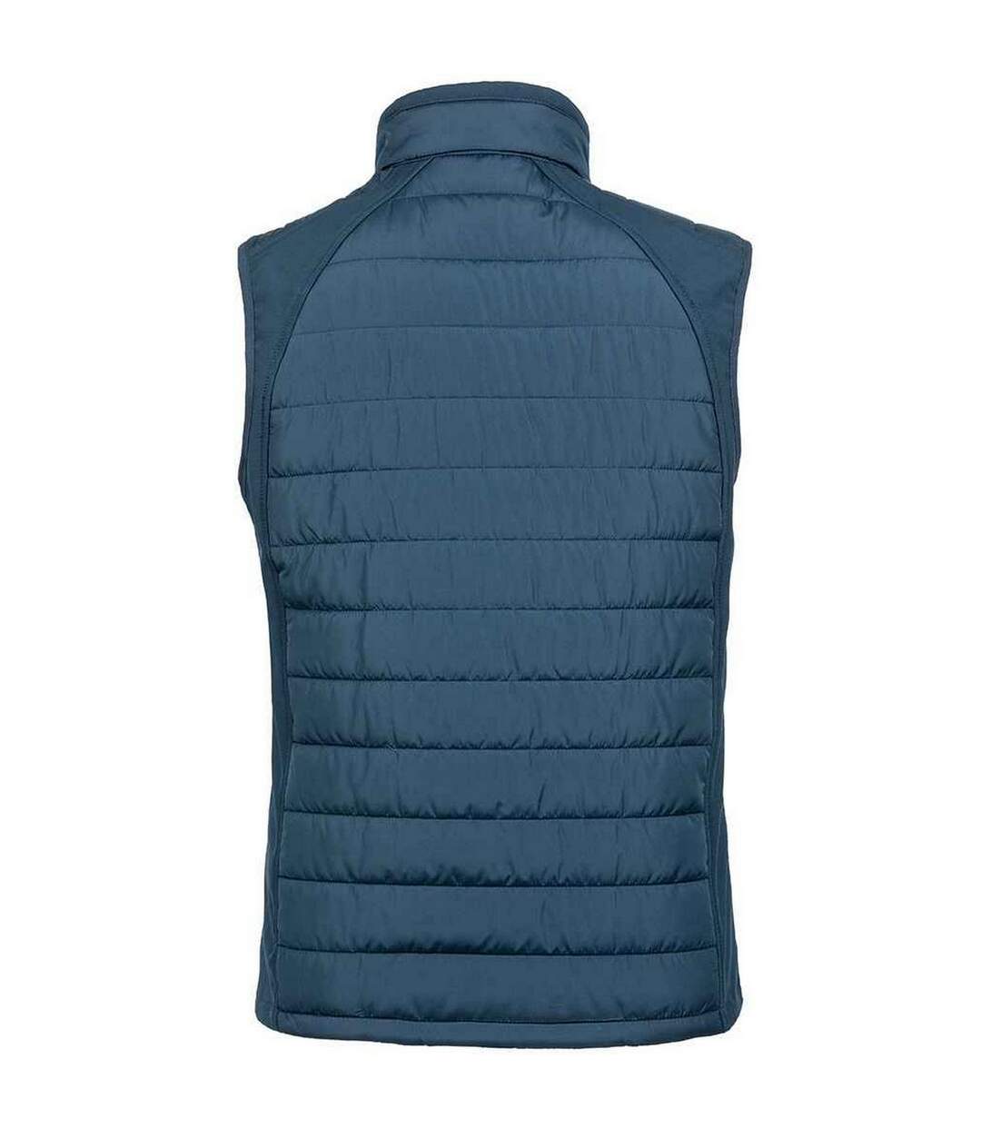 Unisex adult compass softshell padded gilet navy/red Result Genuine Recycled-2