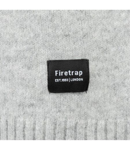 Mens Crew Neck Sleeveless Sweater Vest Light Grey Firetrap