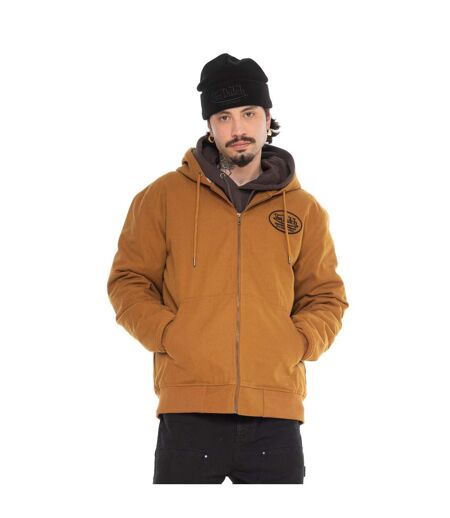 Veste à capuche homme en canvas doublée imprimé carreaux Levy Vondutch