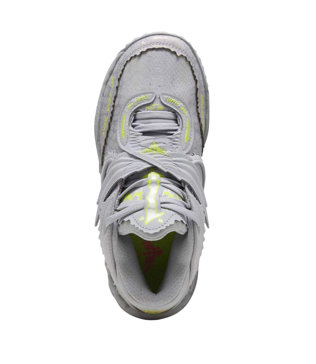 Chaussures De Basket Motif/style Métallisé Enfant Argenté Jaune Vif Puma-3