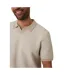Mens Knitted Regular Short-sleeved Polo Shirt Beige Threadbare-4