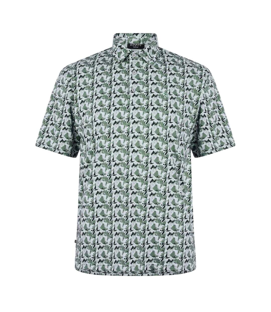 Polo Motif/style Géométrique Trawick Homme Gris Pâle Farah-2