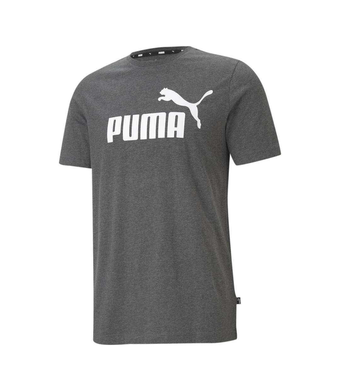 T-Shirt Gris Homme Puma Ess Heather - L