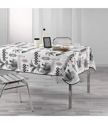 Nappe Imprimée Cocoty 150x240cm Blanc & Gris