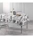 Nappe Imprimée Cocoty 150x240cm Blanc & Gris-2