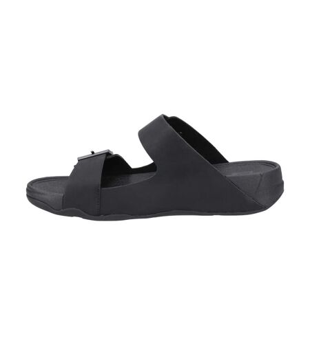 Mens gogh moc leather sliders black FitFlop