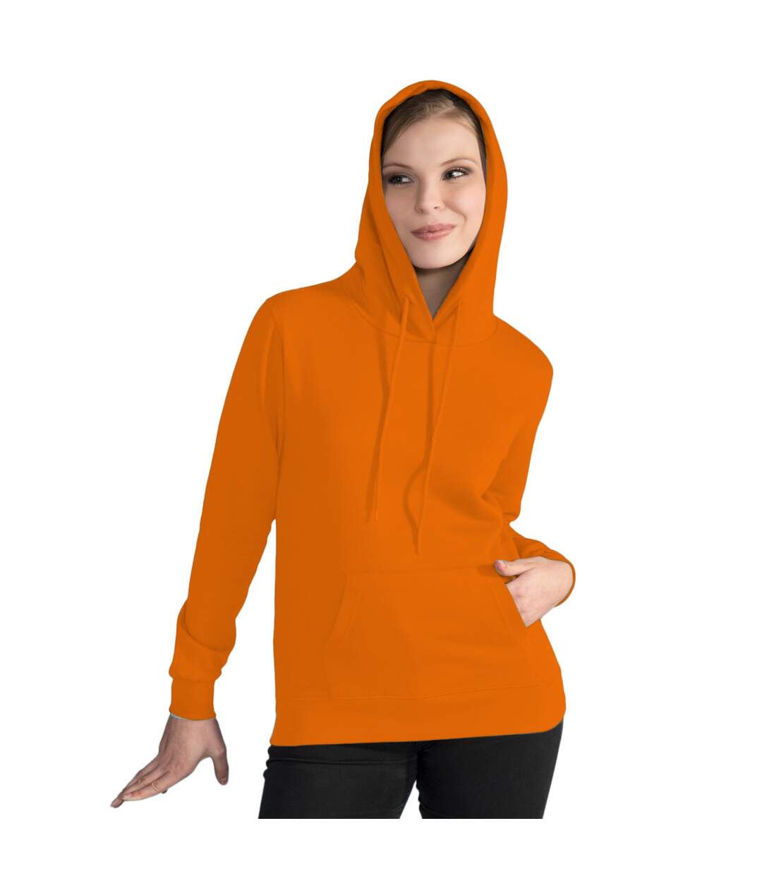 SG Ladies/Womens Plain Hooded Sweatshirt Top / Hoodie (Orange)