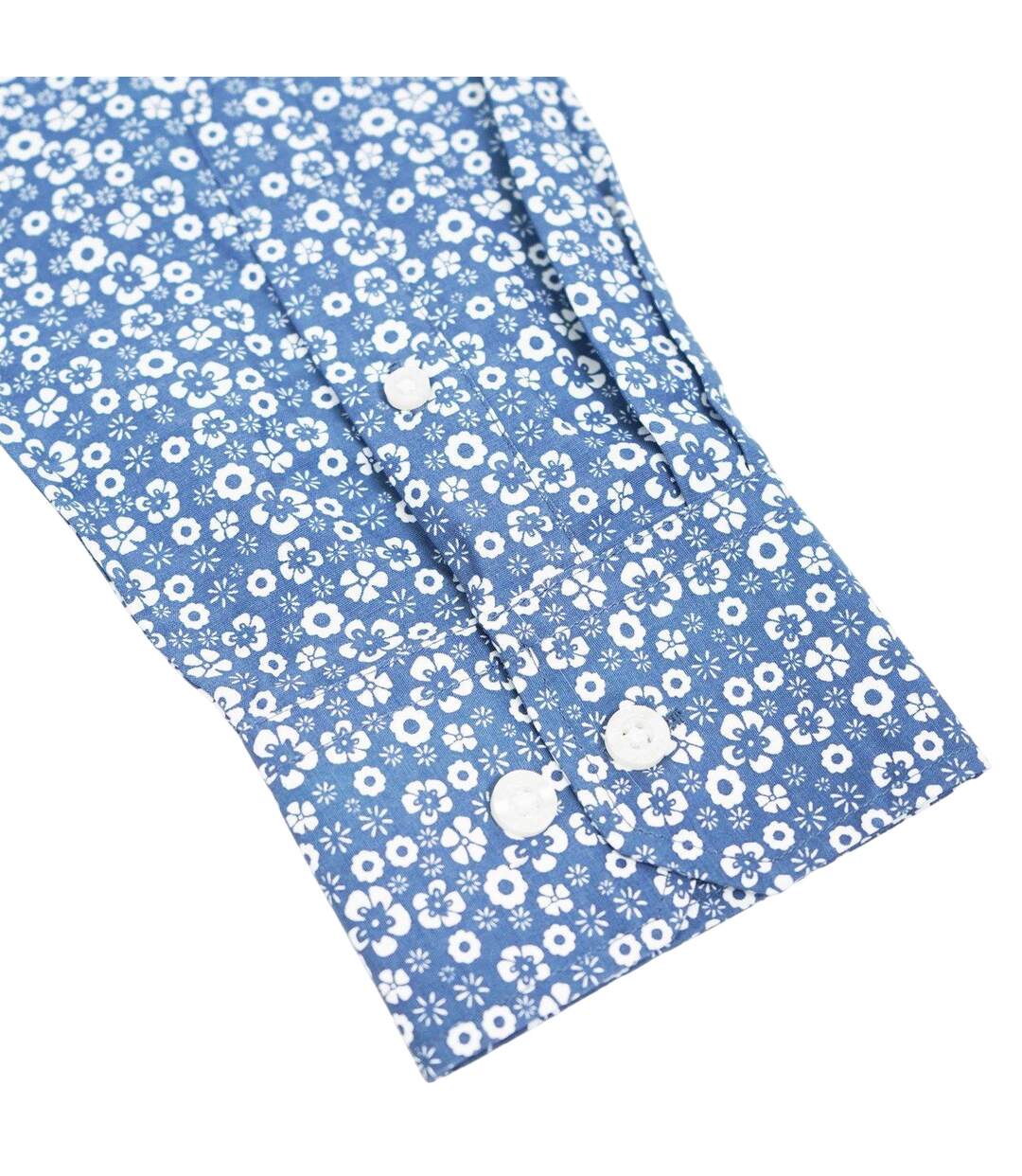 Chemise Manches Longues Motif/style À Motifs Homme Blanc Fabric-3