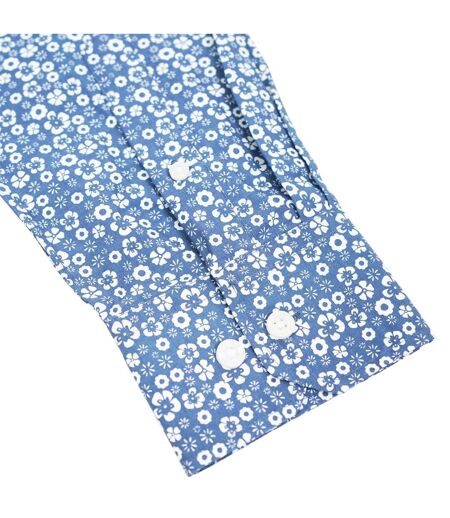 Chemise Manches Longues Motif/style À Motifs Homme Blanc Fabric