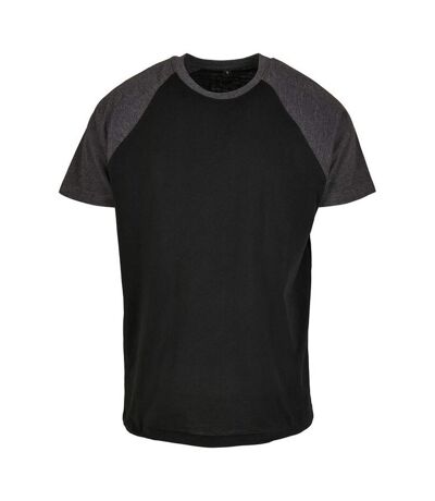 Build Your Brand - T-shirt contrasté RAGLAN - Homme (Noir / Noir / Anthracite / Anthracite) - UTRW5817