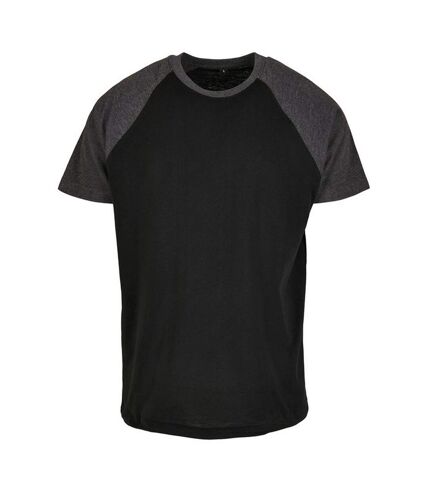 Build Your Brand - T-shirt contrasté RAGLAN - Homme (Noir / Noir / Anthracite / Anthracite) - UTRW5817