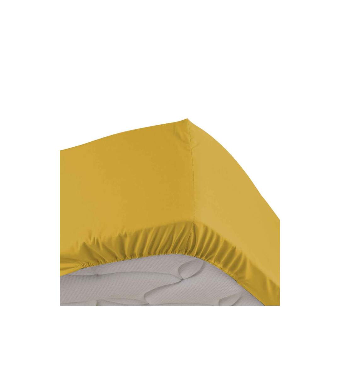 Drap Housse Percaline 140x190cm Ocre-1