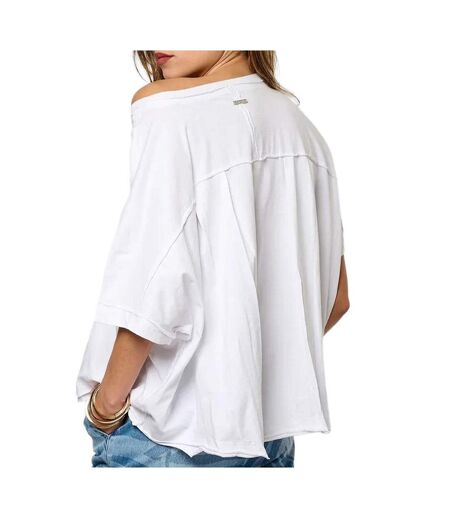 T-shirt blanc femme kaporal vison