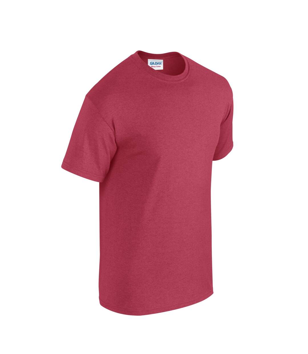 Mens Heavy Cotton T-shirt Antique Cherry Red Gildan-3