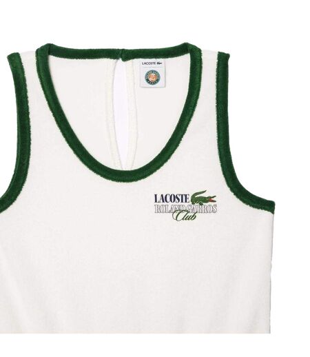 Combishort Roland Garros Edition Femme Crème Vert Lacoste