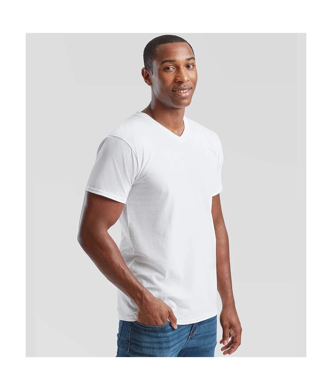 T-shirt Value Homme Blanc Fruit Of The Loom-1