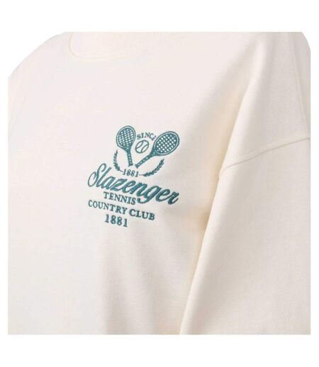 Mens Embroidered Logo Sweatshirt White Slazenger