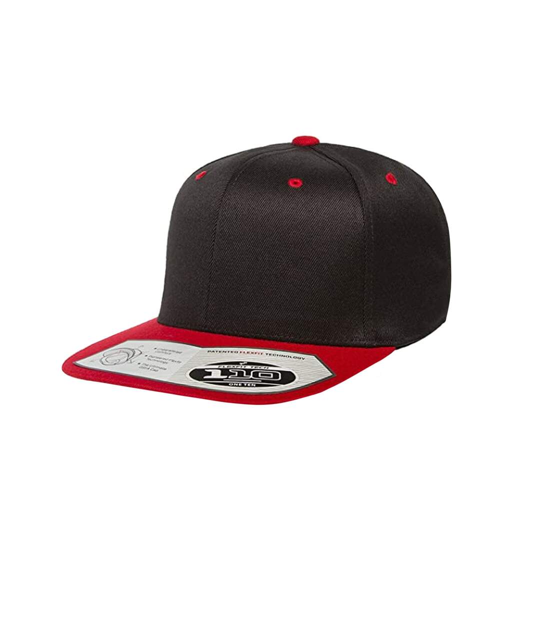 Flexfit 110 Casquette Adulte Unisexe Noir Rouge Yupoong-1