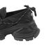 Womens/ladies Chunky Flat Loafers Black Buffalo-3