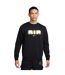 Mens Air Crew Neck Relaxed Fit Long-sleeved Sweatshirt Black Gold Nike-2
